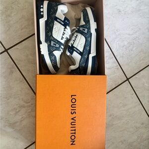 Louis Vuitton Blue and White Sneakers